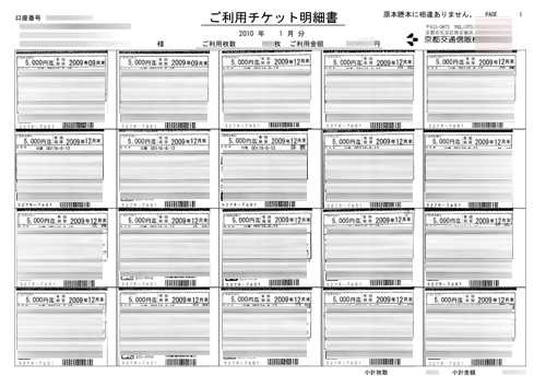 使用済みチケットイメージ画像